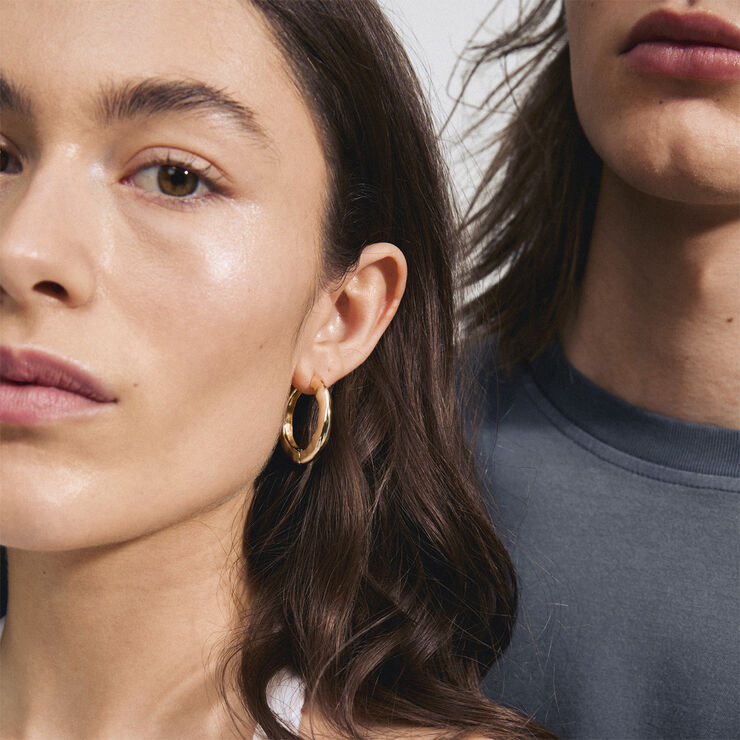 Pilgrim BELIEVE recycled hoop earrings gold-plated Guld