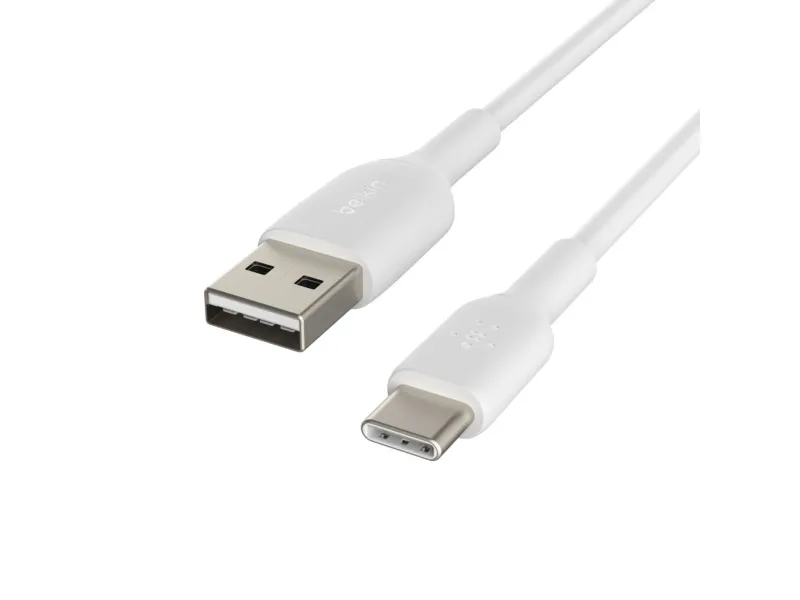 Belkin BoostCharge - USB-kabel - 24 pin USB-C (han) til USB (han) - 3 m - hvid
