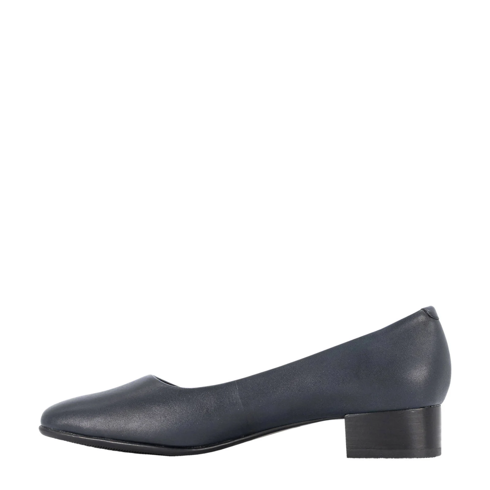 Medicus leren pumps met lage hak donkerblauw