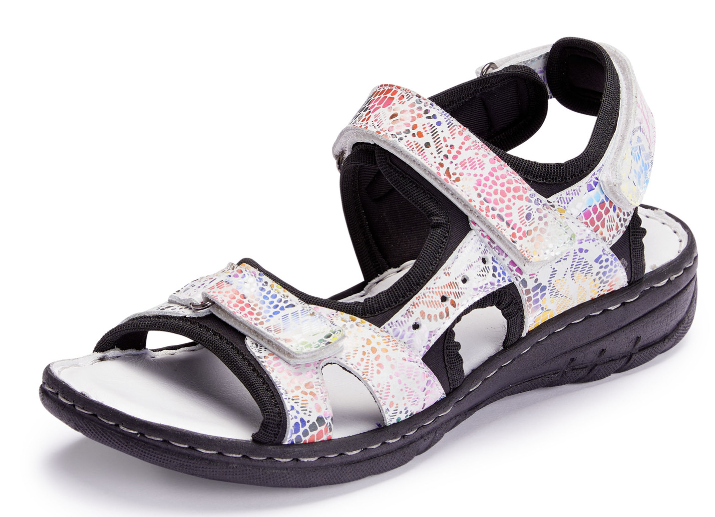 Gemini Trekking-Sandale mit bunter Floral-Prägung