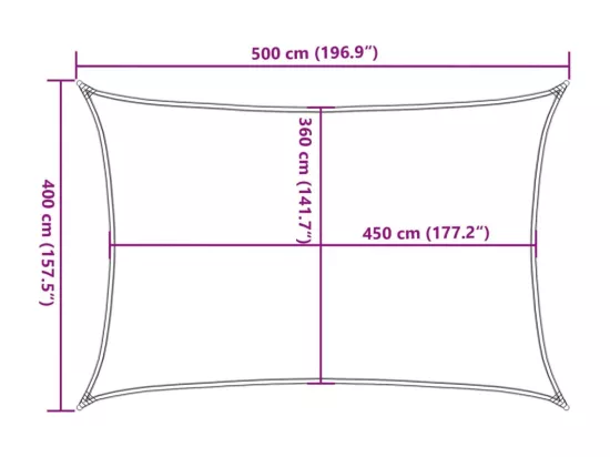 Voile d'ombrage 160 g/m² Vert foncé 4x5 m PEHD