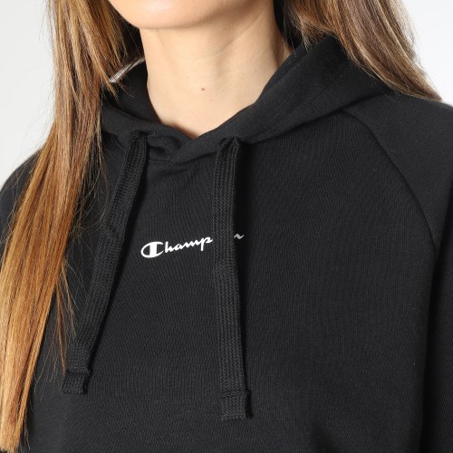 Sweat Capuche A Bandes Femme 116135 Noir