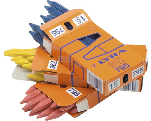Lyra markeerkrijt, Ø 11 mm, geel, 12-pack