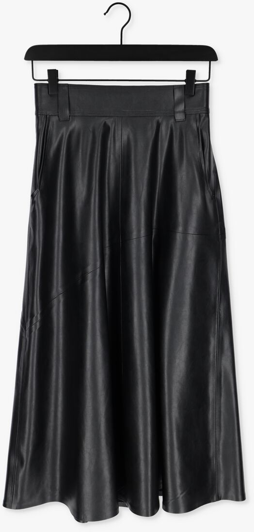 VANILIA zwarte vanilia midirok vegan leather skirt