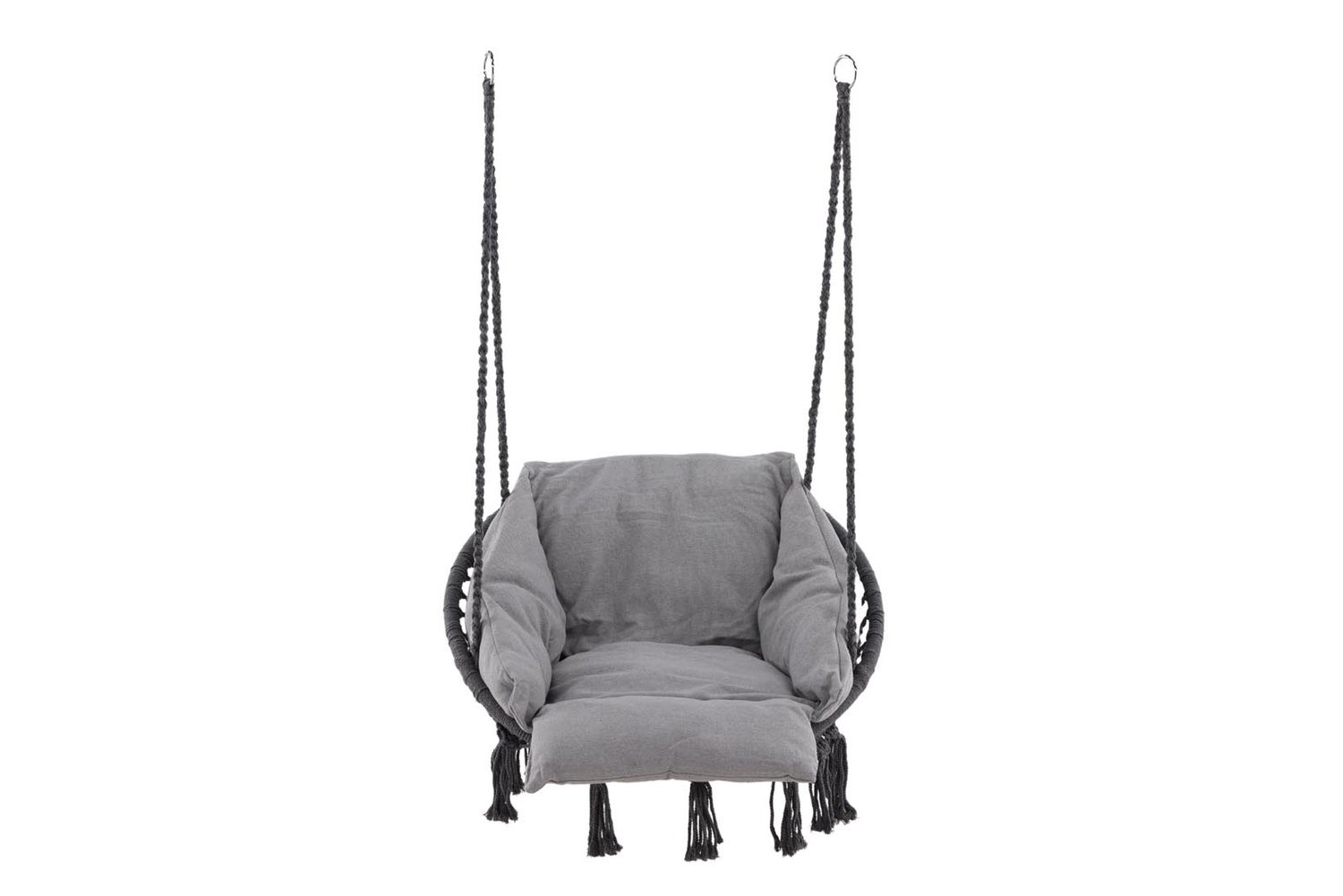 Hamtic hangende tuinstoel inclusief kussen, grijs. 80 x 35 x 90 cm
