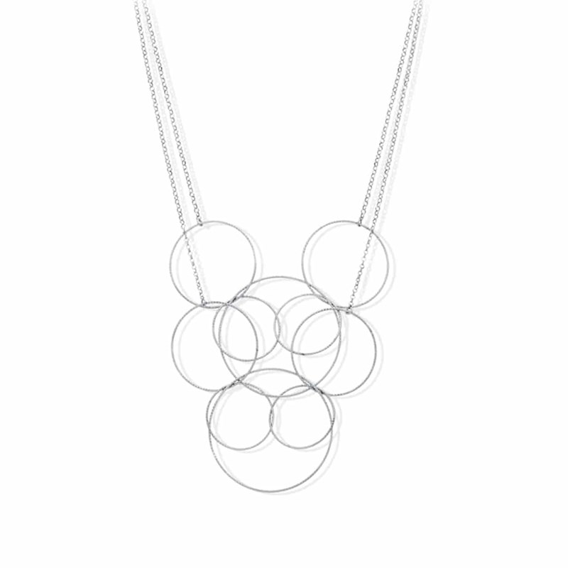 Collier Drapé Argent Rhodié Diamanté Sofia