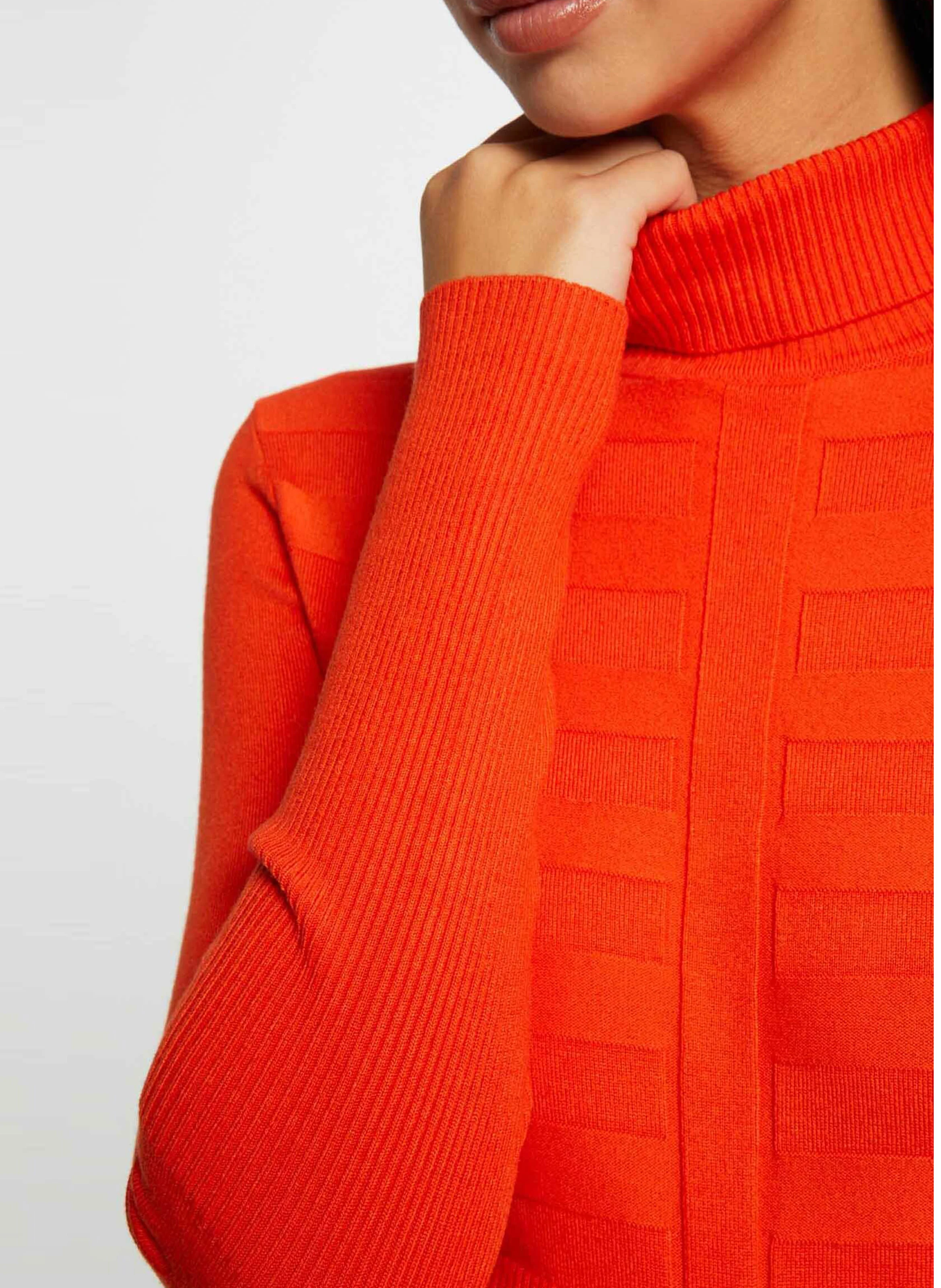 Pull col roulé | Orange