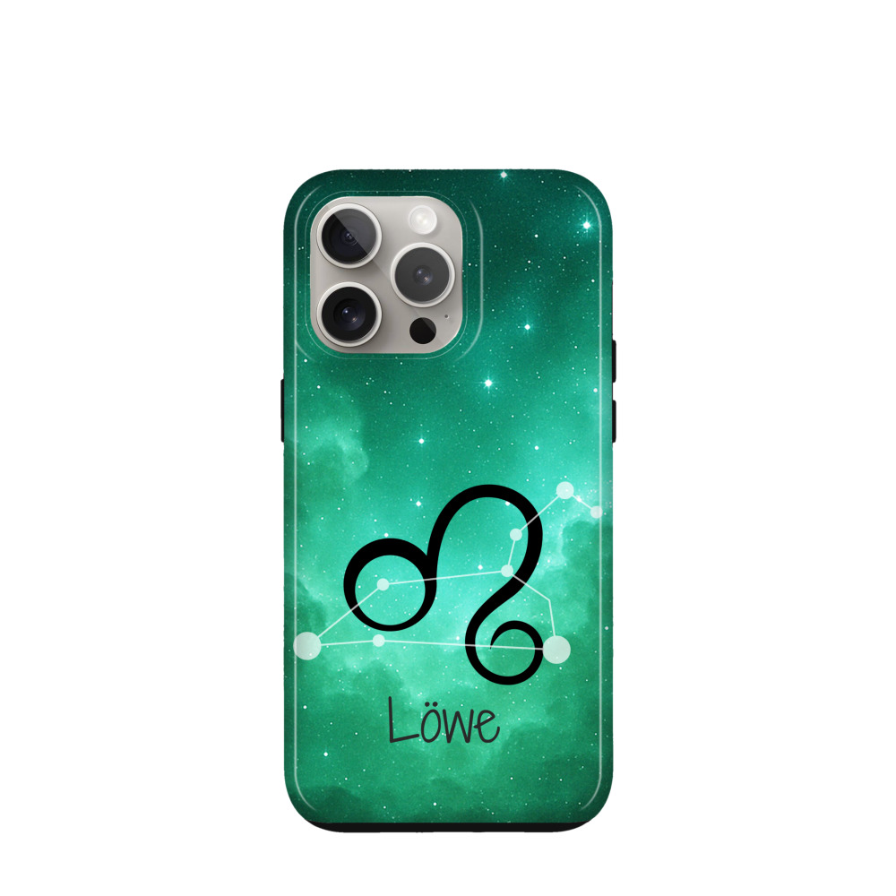iPhone 15 Pro Max Hybrid (Kunststoff / Gummi) Hülle Löwe 2 - Grün