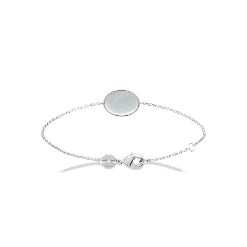Bracelet Femme - Argent 925 - Nacre - Longueur : 18 cm