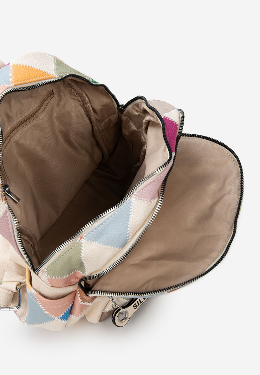 Sac à dos pour femme beige Silvia Rosa 6099