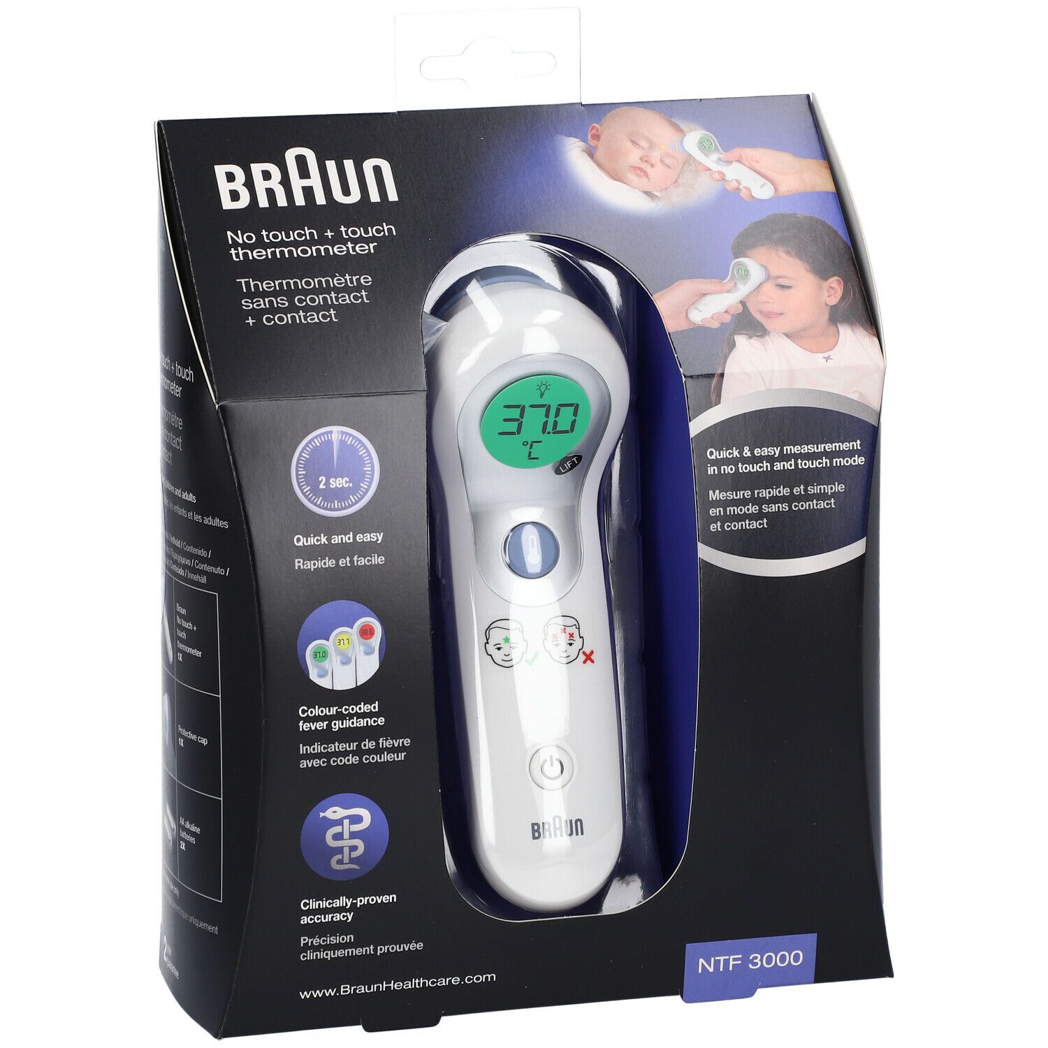 Braun Berührungsfreies + Stirnthermometer NTF3000