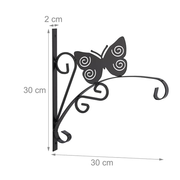 2x Holder for oppheng av kurv med sommerfugl