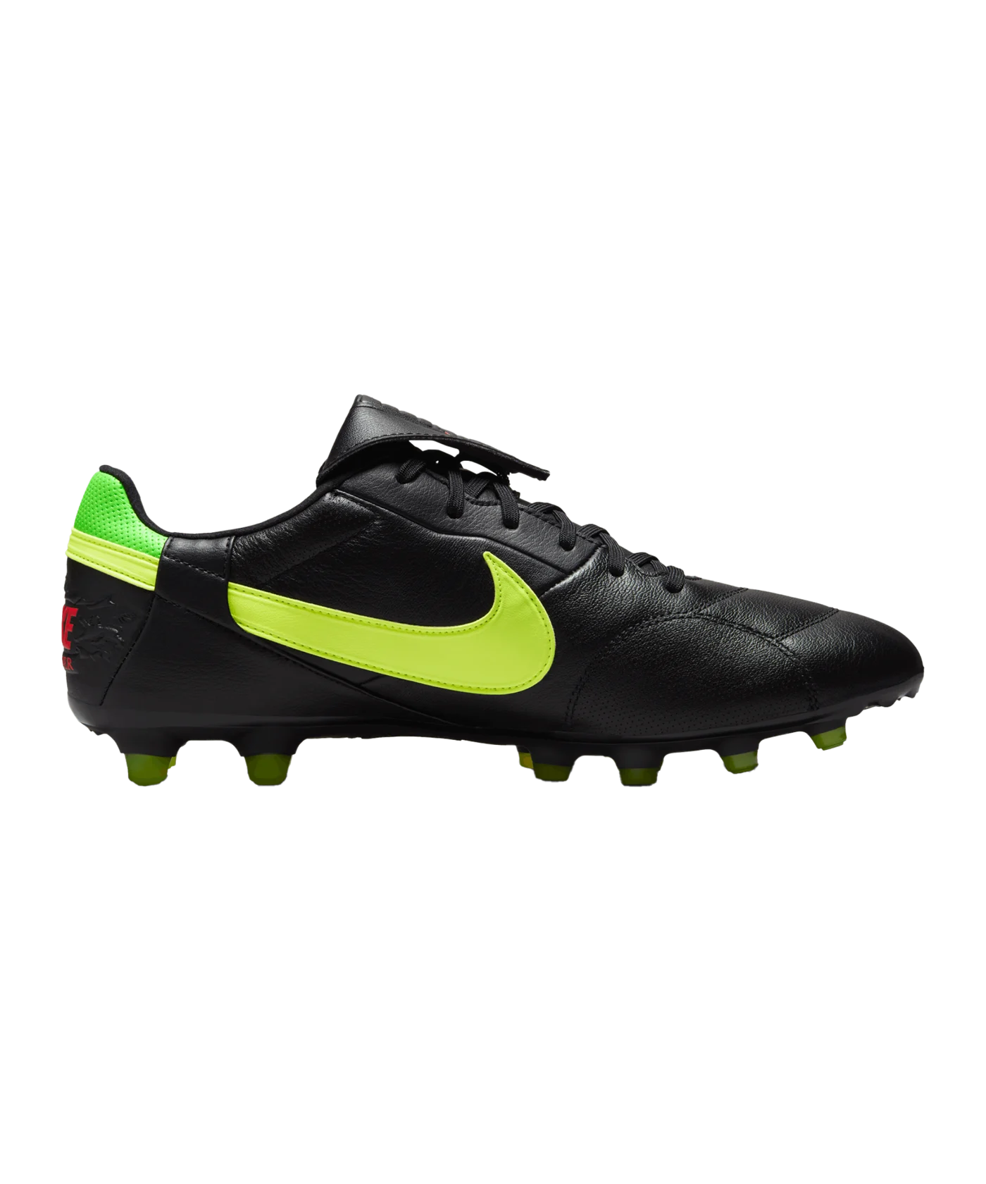 Nike X 11teamsports Premier III Leather FG Schwarz Gelb Grün F008