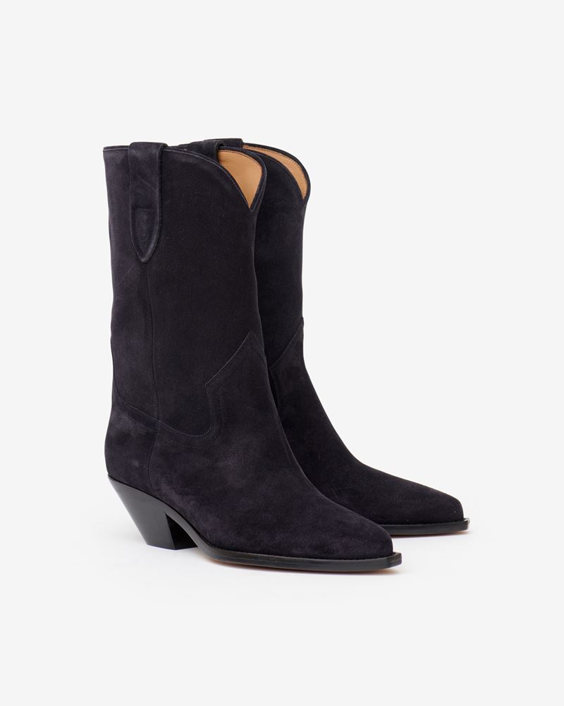 DAHOPE BOTTES SANTIAGS EN CUIR VELOURS