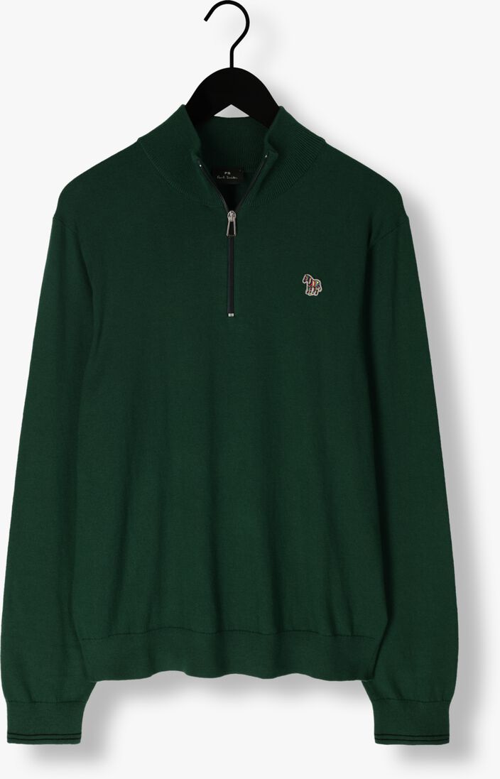 PS PAUL SMITH groene ps paul smith trui mens sweater zip neck zeb bad