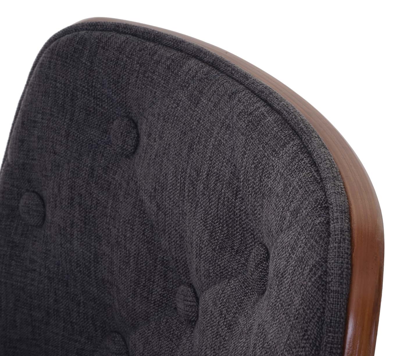 2er-Set Esszimmerstuhl MCW-A75, Besucherstuhl Küchenstuhl, Walnuss-Optik Bugholz ~ Textil grau
