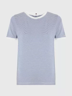 Camiseta listrada de malha slim fit