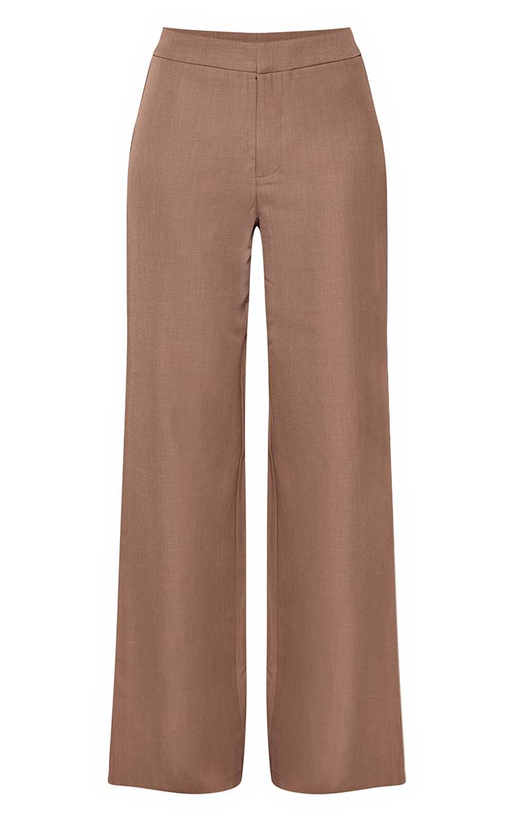 Champignon Pantalon Taille Haute Coupe Large Ajusté Pour Grande Taille