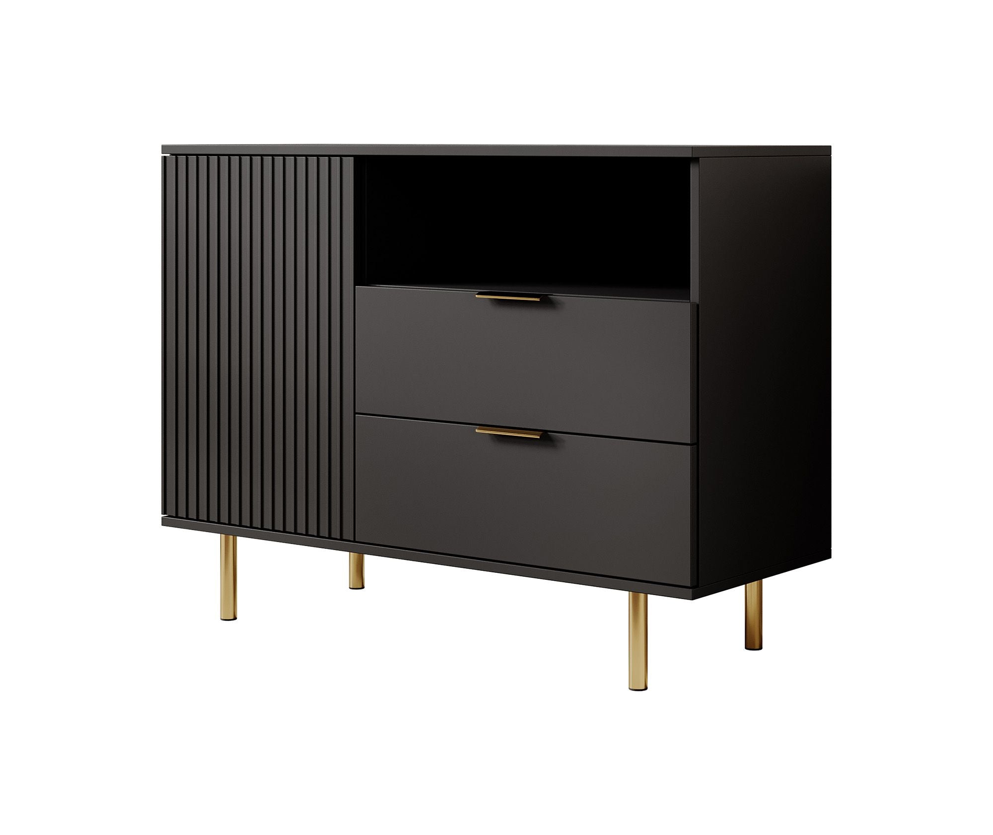 Nicola - Dressoir - Zwart - 107x41x80 cm