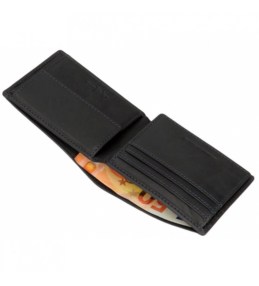 Carteira de couro marrom com emblema da Pepe Jeans - 11x8x1cm -