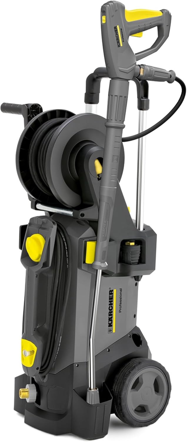 Kärcher Kaltwasser-Hochdruckreiniger HD 6/13 CX Plus, Arbeitsdruck: 130 bar, Fördermenge: 590 l/h, Gewicht: 28,3 kg, Schlauch: 10 m, HD-Pistole, Strahlrohr, Dreckfräser, Schlauchtrommel