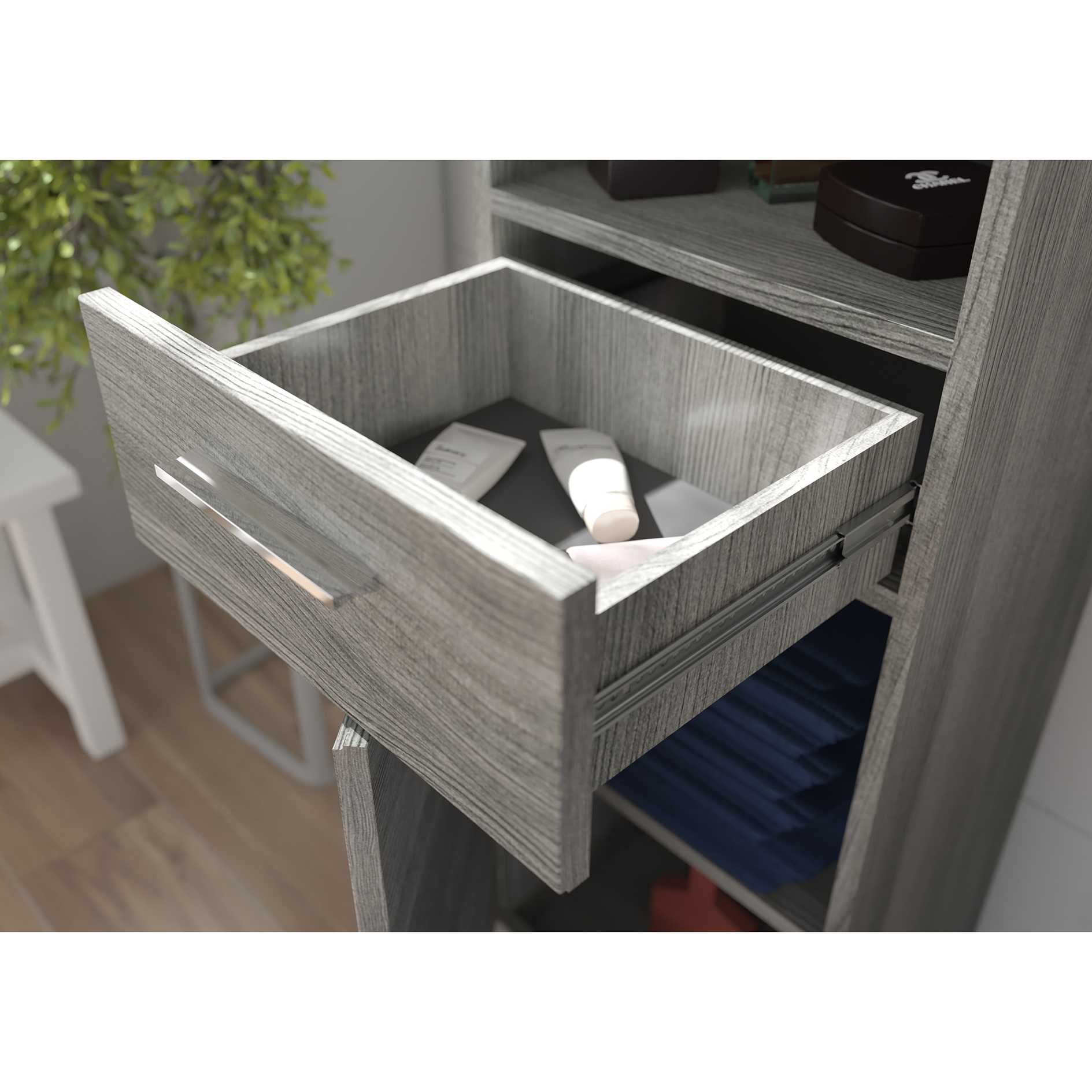 Hochschrank SOUL - Rauchsilber - 37 cm breit
