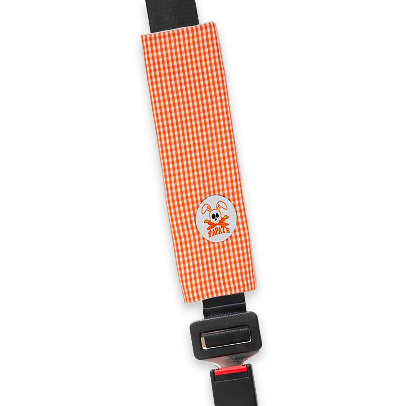 Papate Protège Ceinture de sécurité en Coton Bio vichy - 5x23 cm