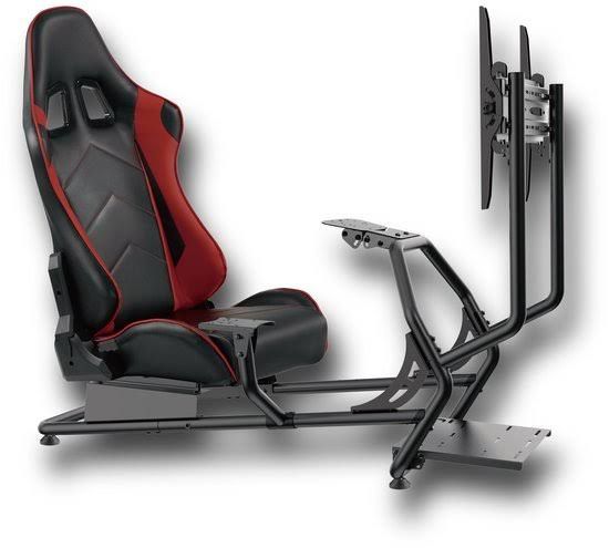 Rennsitz-Cockpit-Simulator - voll Einstellbar mit Bildschirmhalterung