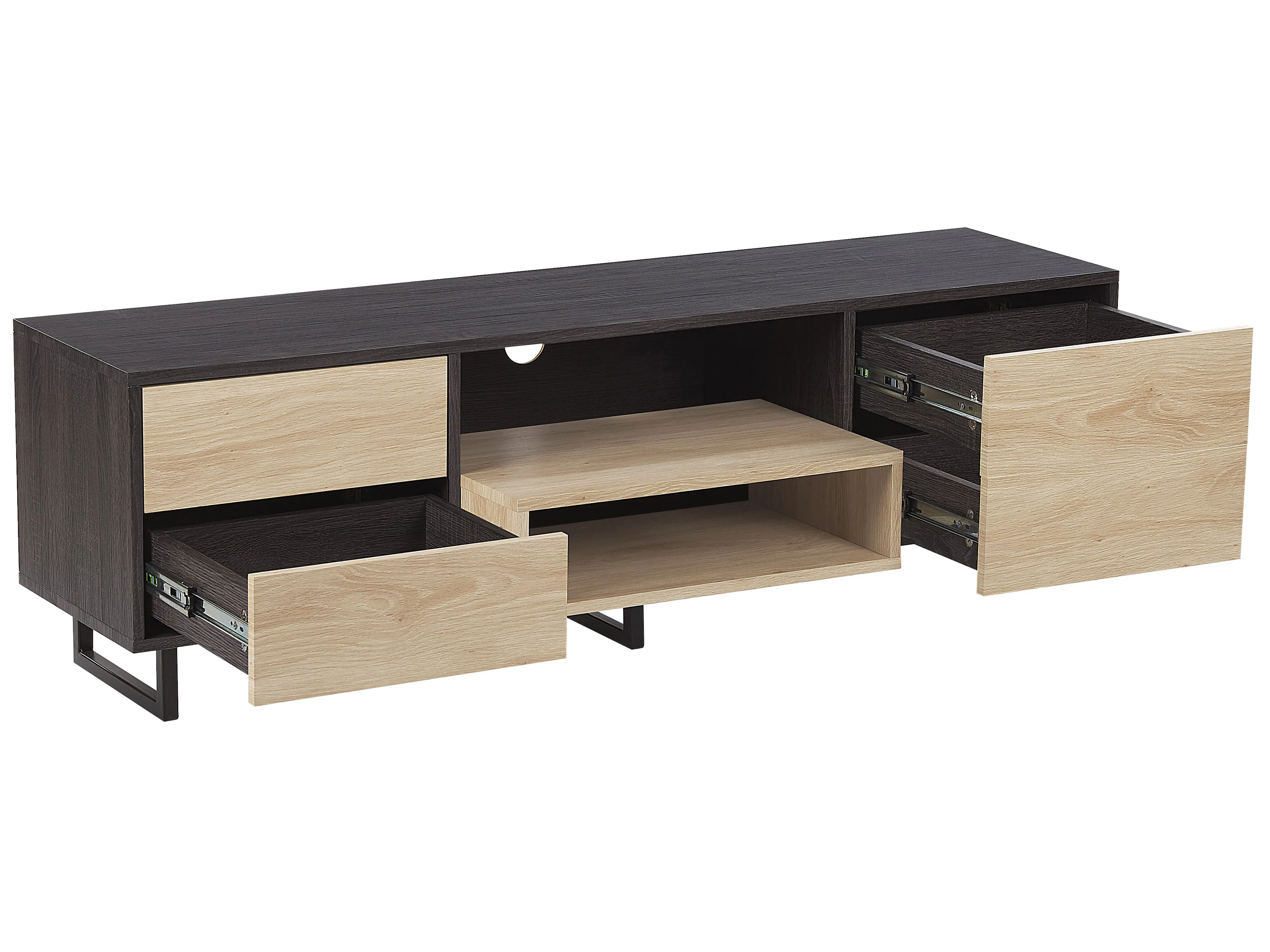 TV-meubel MAINE Bruin/zwart