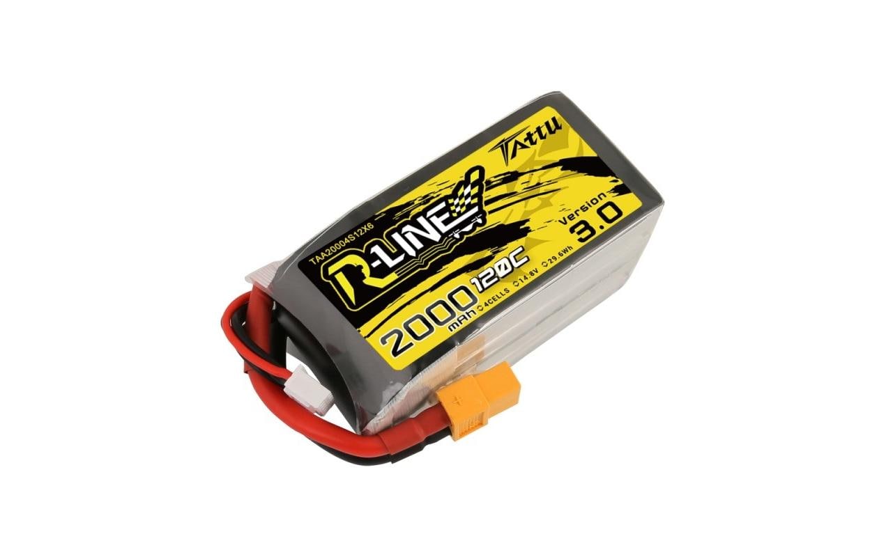RC-Akku LiPo 2000 mAh 14.8 V 120C R-Line V3.0Softcase 4S LiPo-Akku für Multikopter mit XT60 Stecker
