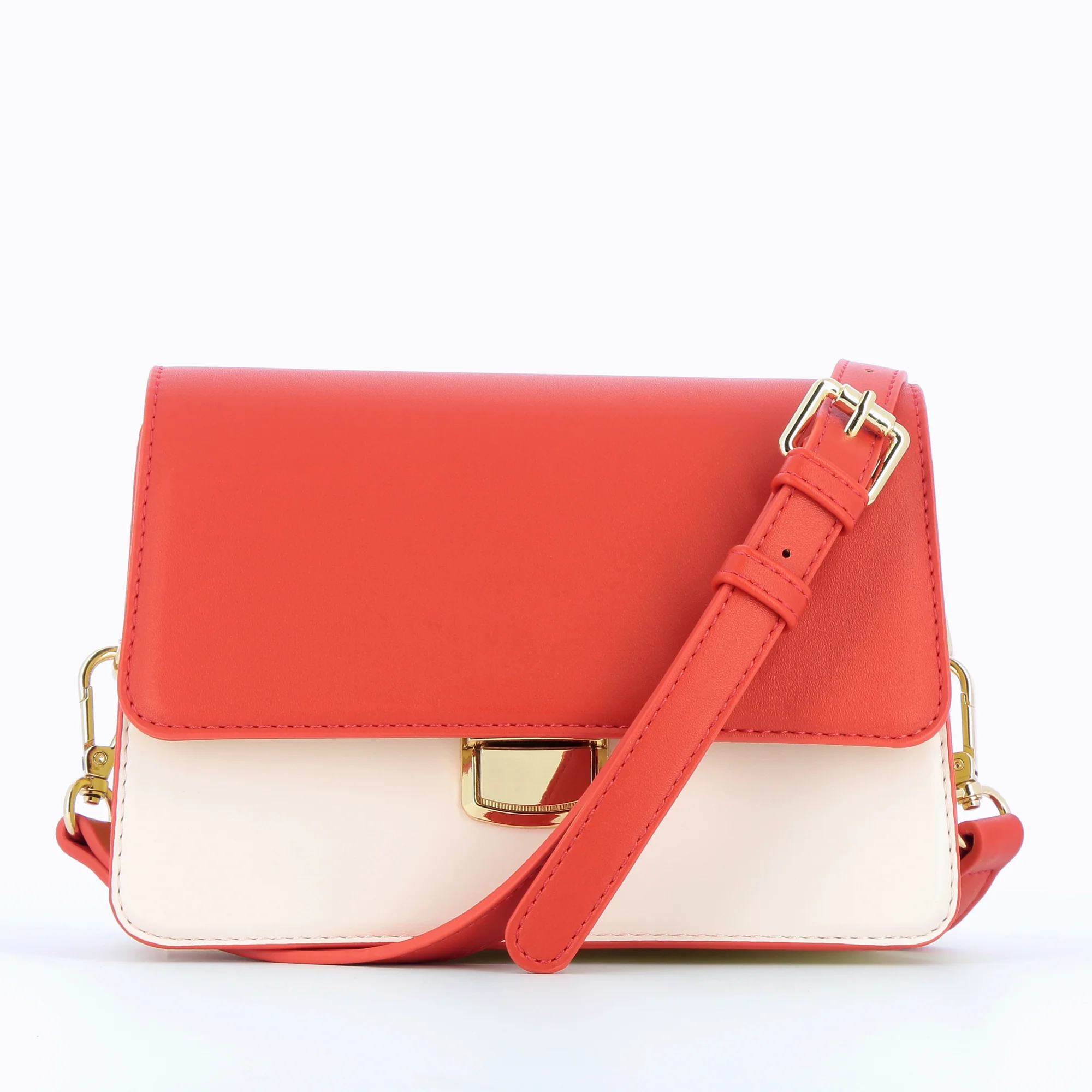 Sacs-Sac rigide Lucia rouge et jaune à rabat