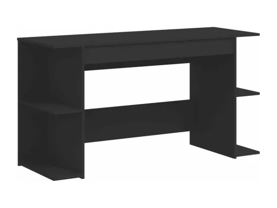 Bureau noir 140x50x75 cm bois d'ingénierie