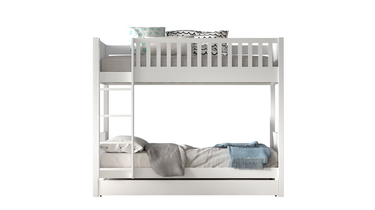 Stapelbed Scott met slaaplade wit
