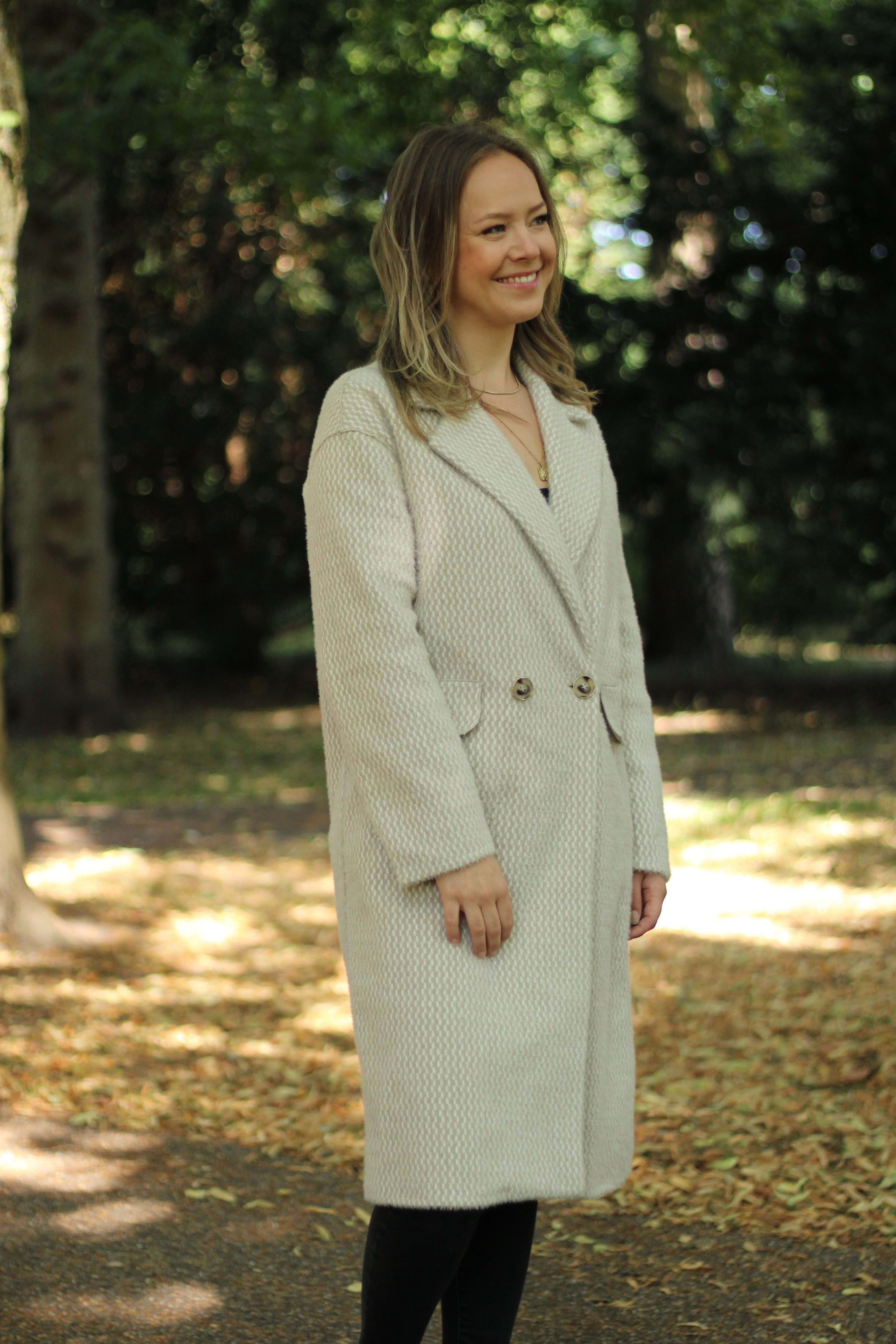 Rino & Pelle - Inge Double Breasted Coat - Pale Birch Frames