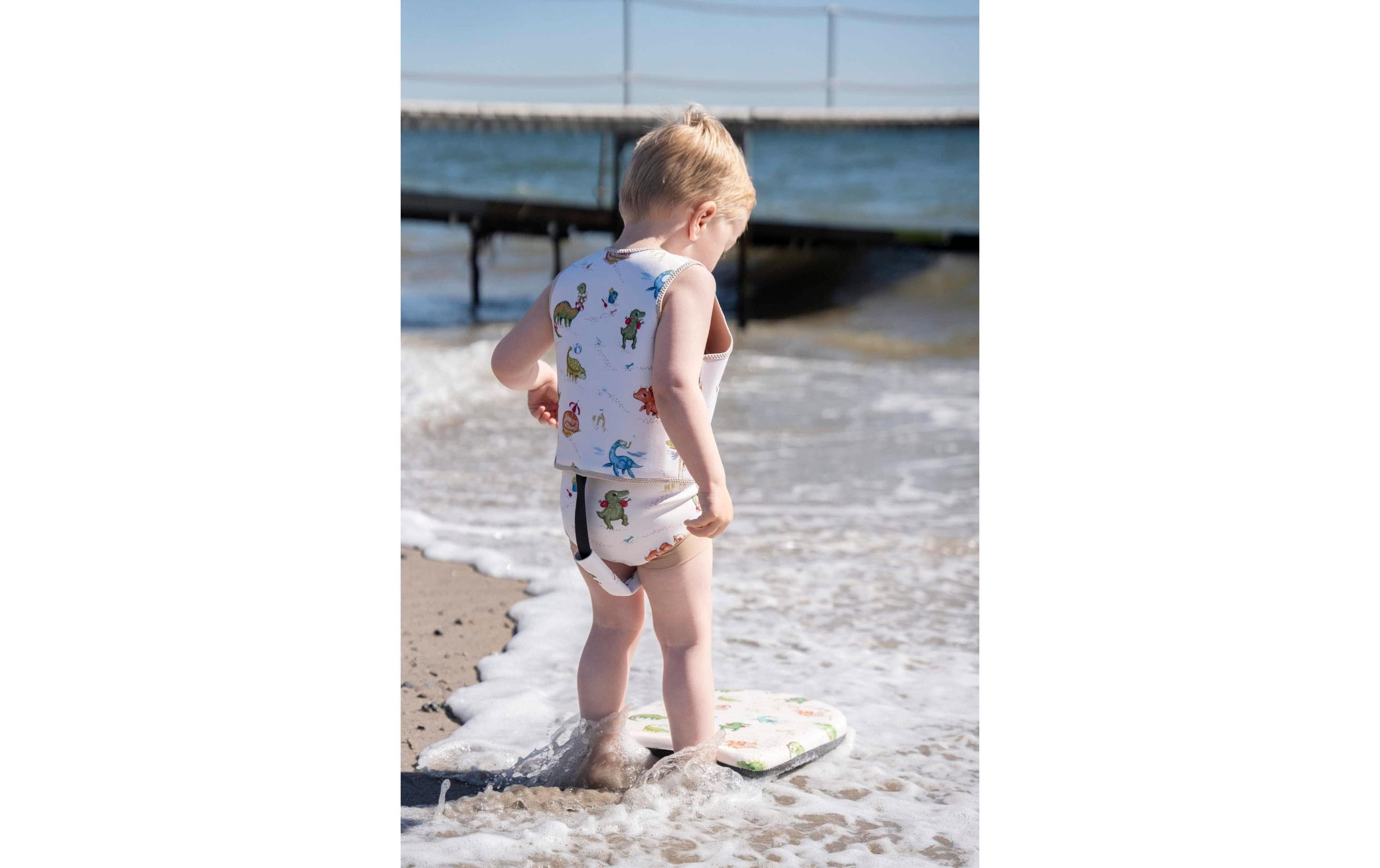 Schwimmweste 3-4 Jahre Dino BeachKinder-Schwimmlernweste mit Reissverschluss