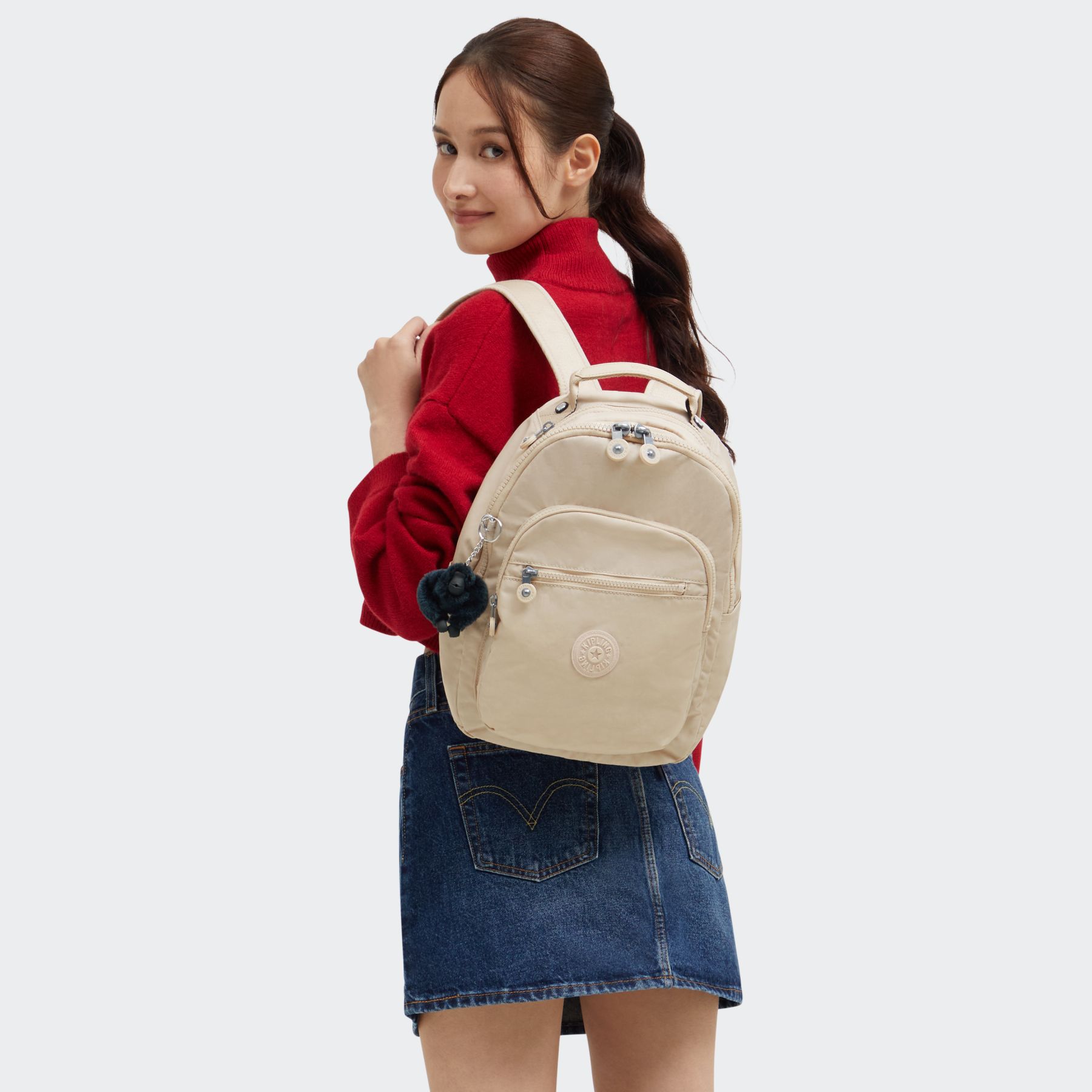 SEOUL S Petit Sac à Dos avec Compartiment pour Tablette - Back To Beige