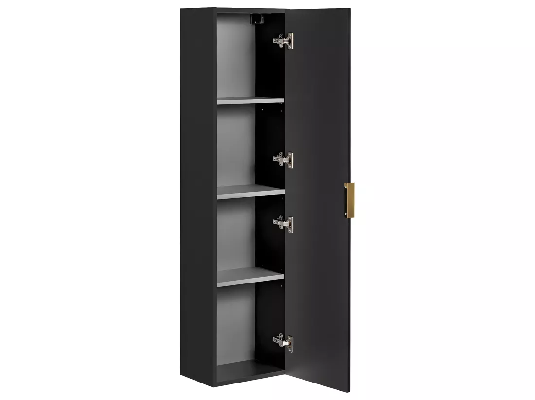 Colonne de salle de bain - Noir mat - L35-H140-P25 - MONA BLACK