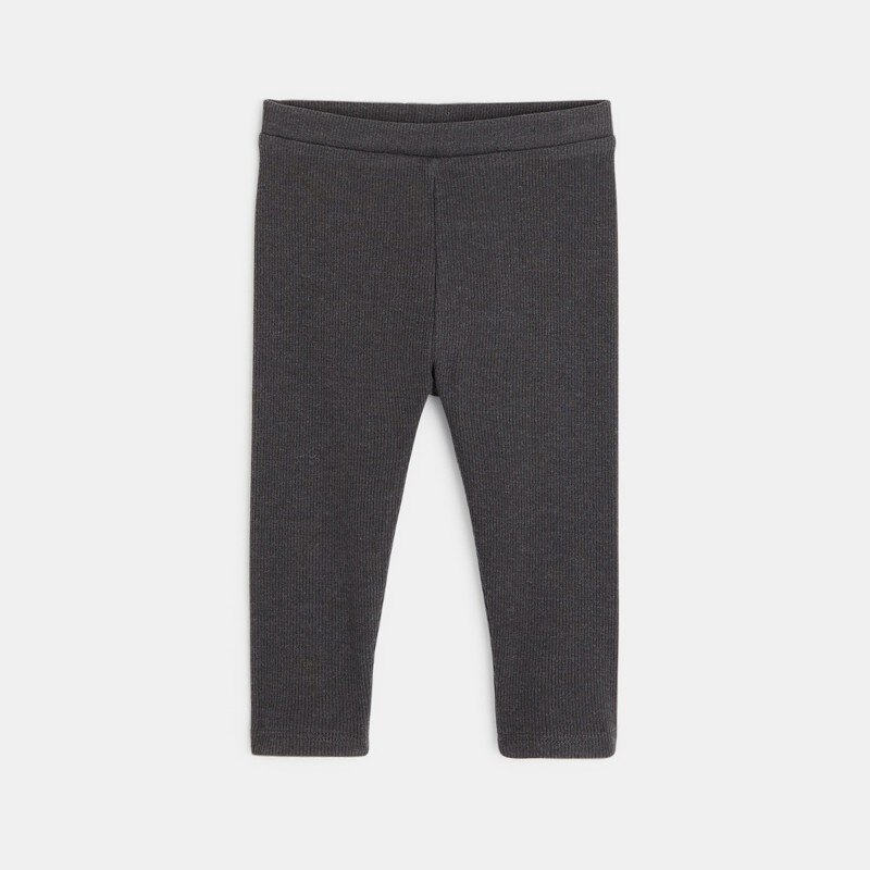 Legging uni gris bébé fille Gris ou noir
