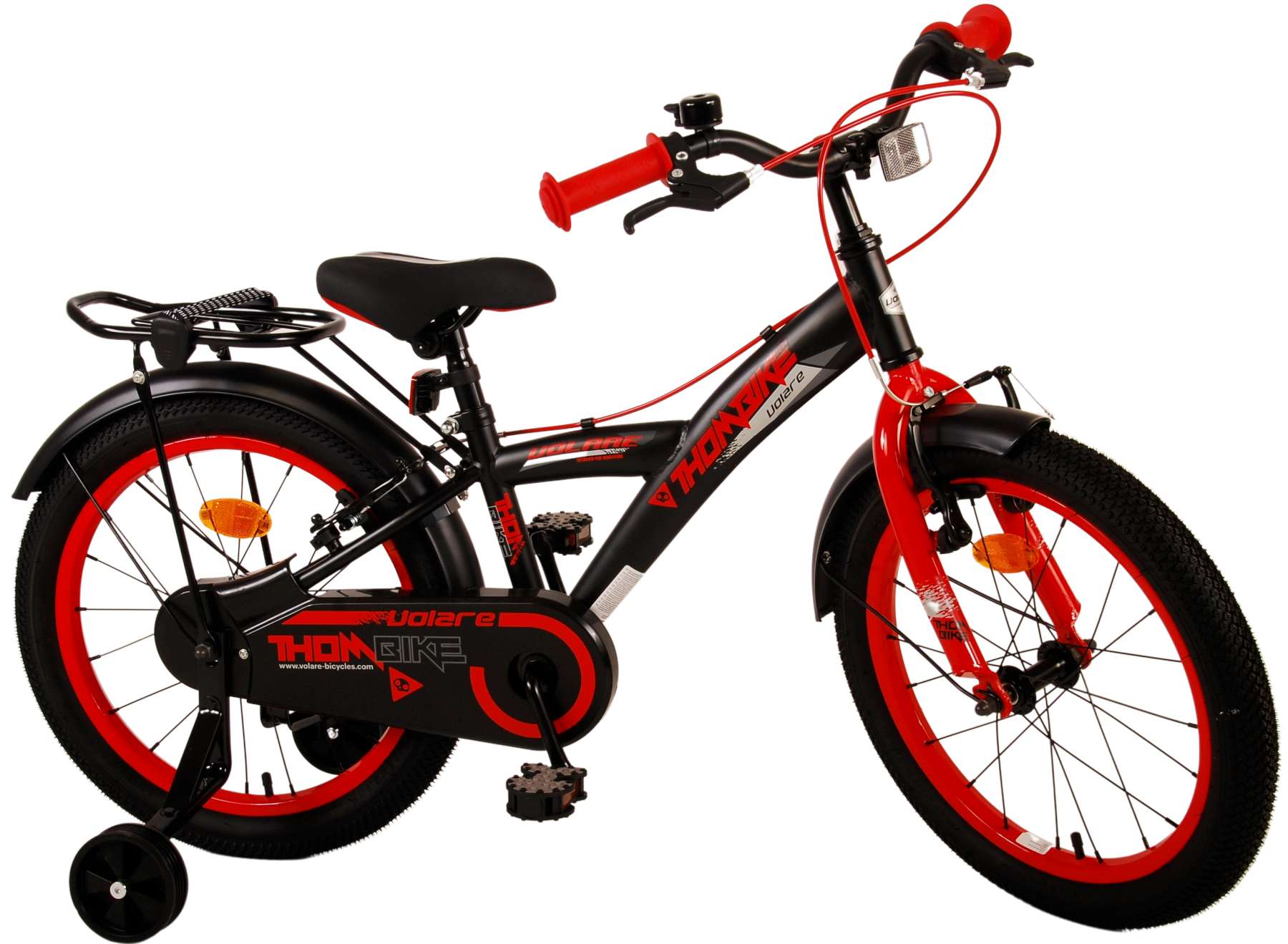 TPFSports Thombike Kinderfahrrad - Jungen - 18 Zoll - Rücktritt + Handbremse - Schwarz Grün