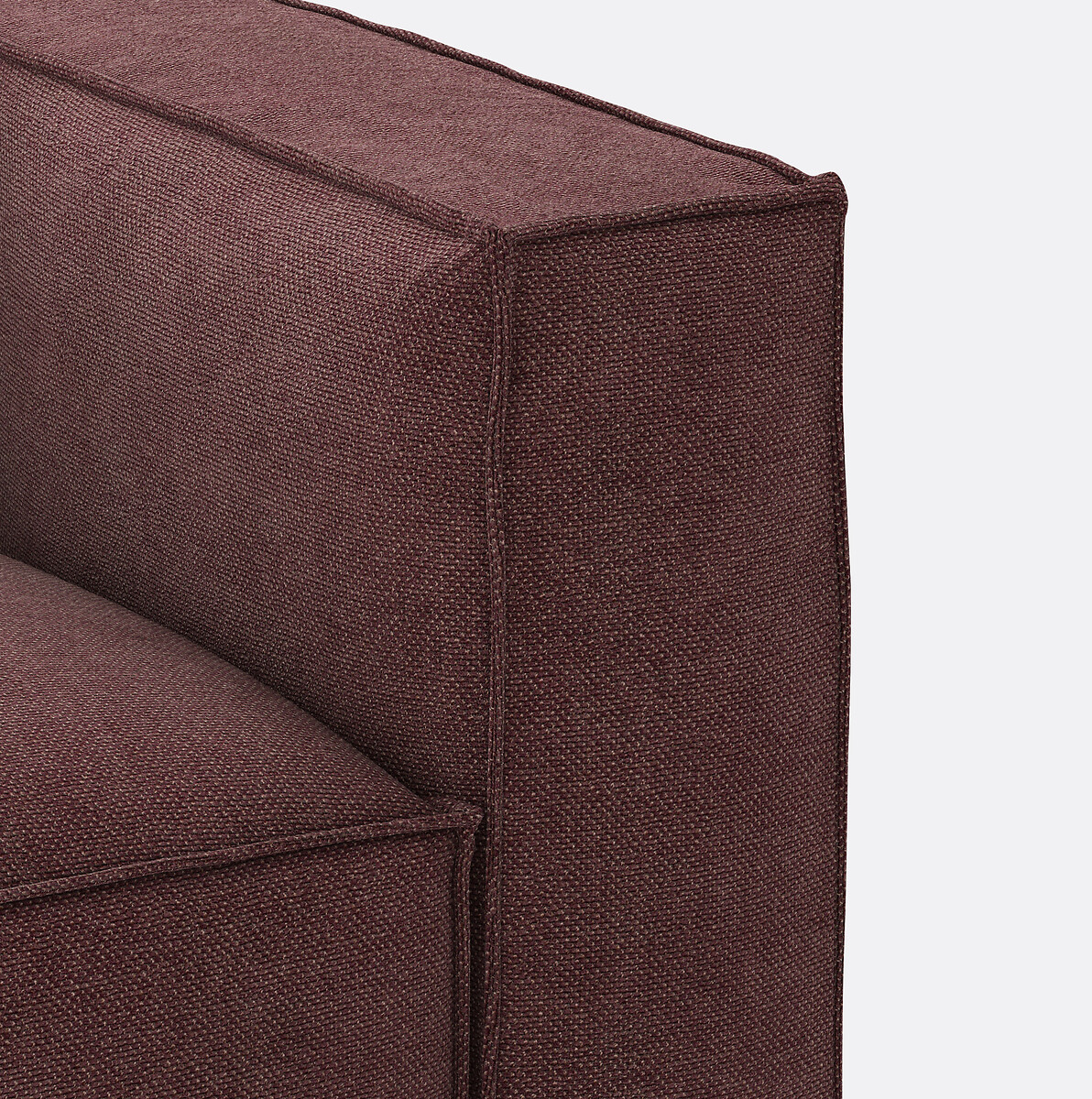 LA REDOUTE INTERIEURS<br>Banco modular, 3 espinhas, tecido texturizado, Seven