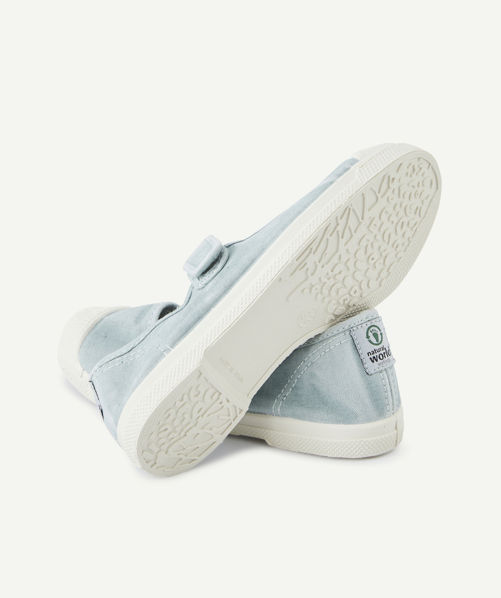 NATURAL WORLDBALLERINES BLEU CLAIR EN TOILE FILLE
