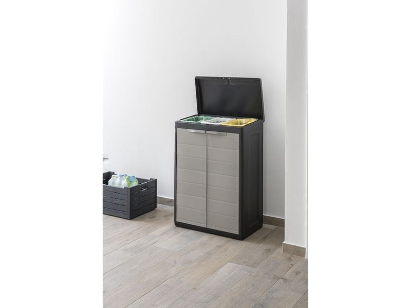 Toomax Schrank Elegance S Warm Grey Praktischer Abfallsammelschrank