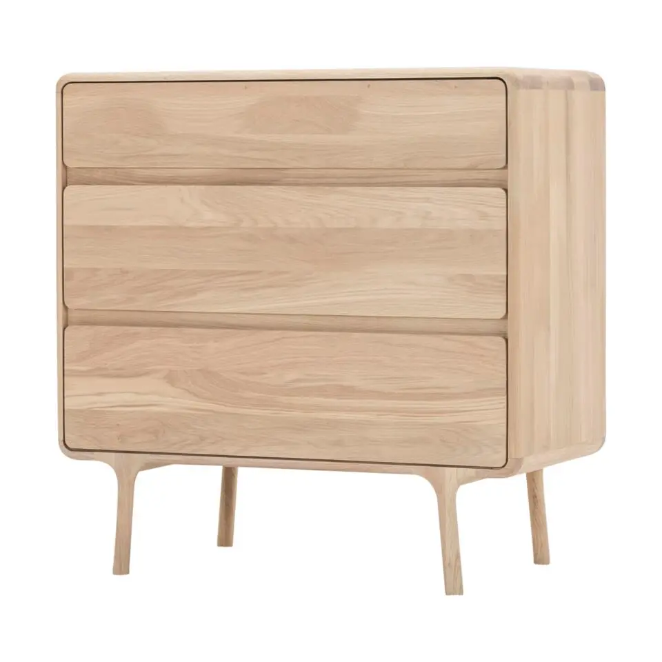 Gazzda Fawn Drawer Eikenhouten Ladekast - Whitewash