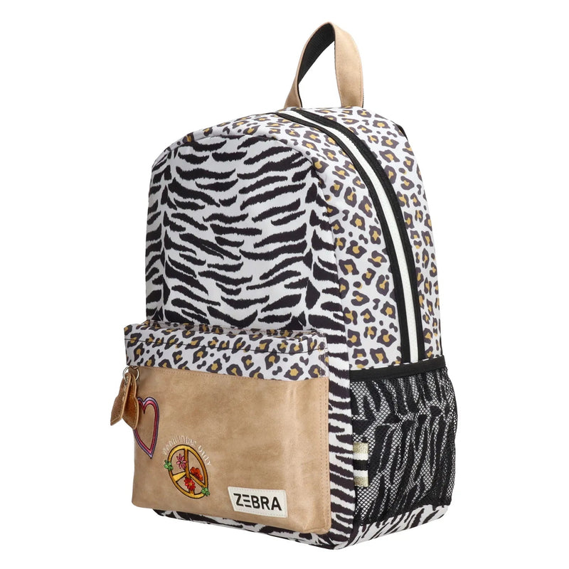 Zebra Trends Rugzak Girls L Tiger Leopard Beige