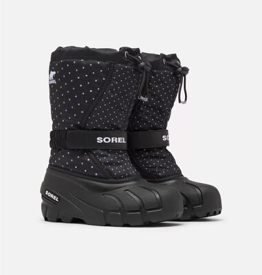 Sorel Youth Flurry Print Vintersko, Black