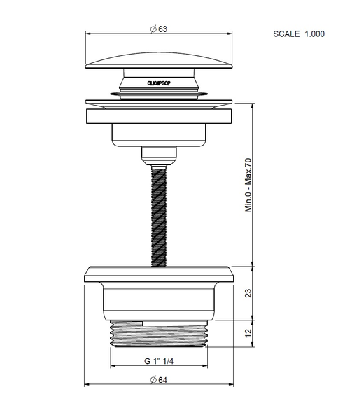 Plieger Roma 2 in 1 design afvoerplug chroom
