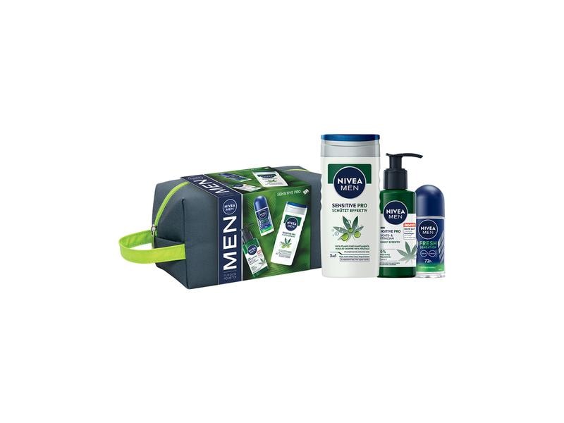 NIVEA MEN Geschenkset Sensitive Pro 4-teilig Pflegeset sorgt für einen frischen Start in den Tag