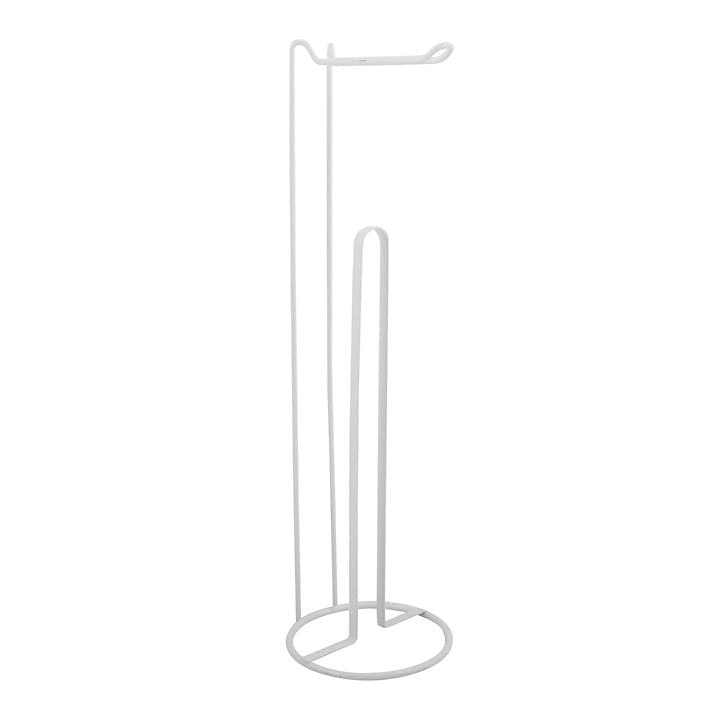 Porte rouleau papier toilette avec réserve, métal, H.54 cm, blanc, Amy MSV Spirella