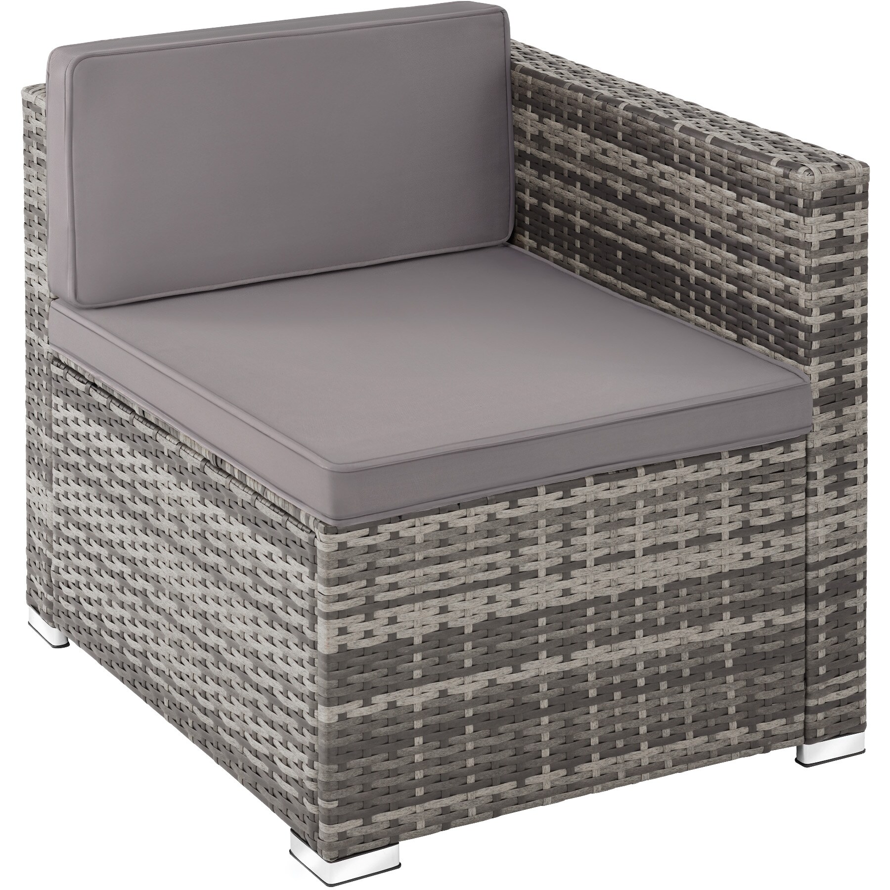 tectake® Rattan Lounge, für 3 bis 4 Personen, UV-beständig, variabel aufstellbar