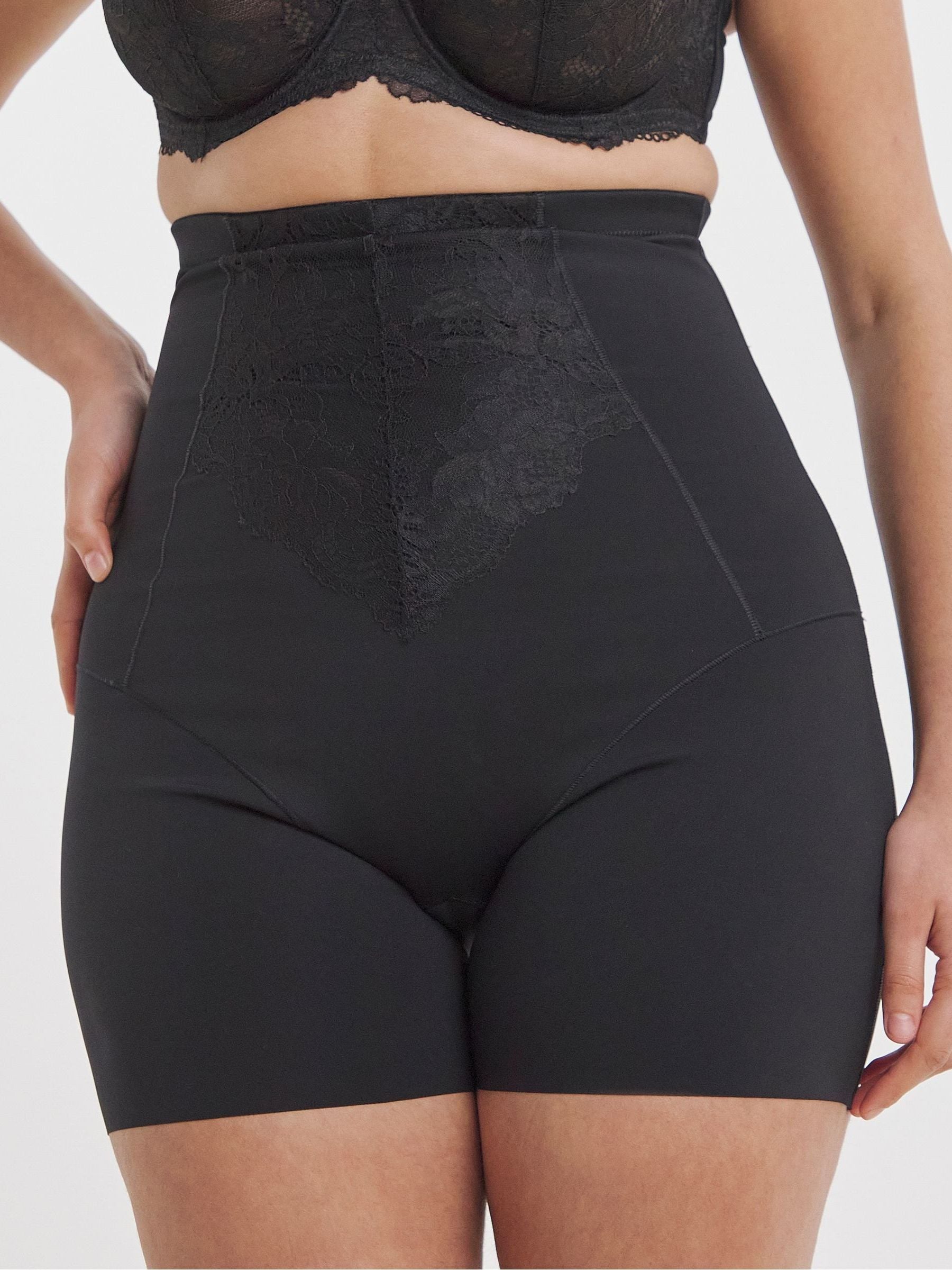 Zwart - Simply Be Magisculpt Ella Lace Thighshaper Frim Control Shapewear & solutions